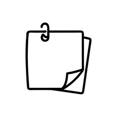Aufkleber - Sticky Note Icon Representing Reminder, Quick Memo, and Task Notification