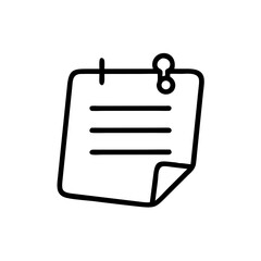 Aufkleber - Sticky Note Icon Representing Reminder, Quick Memo, and Task Notification
