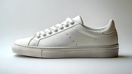 Poster - A pristine white sneaker with clean lines and simple design