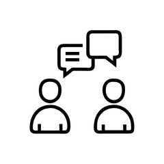 Poster - Team Communication Icon Representing Collaborative Dialogue, Group Interaction, and Workplace Information Exchange