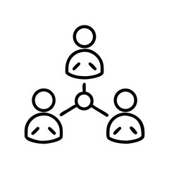 Aufkleber - Team Formation Icon Representing Group Collaboration, Organizational Structure, and Collective Workforce Alignment