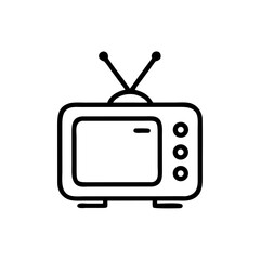 Poster - Television Icon Representing Hotel Entertainment, In-Room Media Access, and Guest Leisure Services