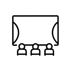 Poster - Theater Screen Icon Representing Film Viewing, Cinema Experience, and Entertainment Display

