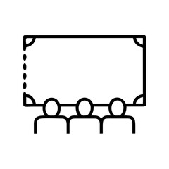 Poster - Theater Screen Icon Representing Film Viewing, Cinema Experience, and Entertainment Display

