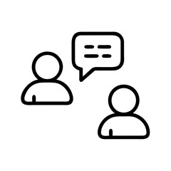 Poster - Two Users Messaging Icon Representing Online Communication, Chat Interaction, and Social Conversation Exchange