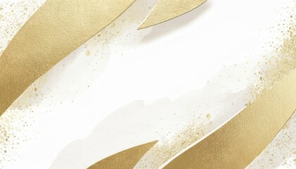 Leinwandbilder - luxury gold watercolor abstract background with elegant metallic textures and soft beige brush strokes for branding or invitation design