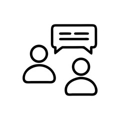Poster - Two Users Messaging Icon Representing Online Communication, Chat Interaction, and Social Conversation Exchange