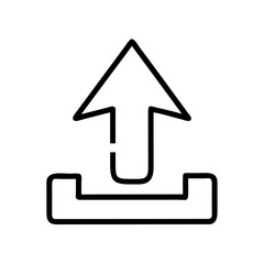 Poster - Upload Arrow Icon Representing File Transfer, Cloud Submission, and Data Upload Functionality