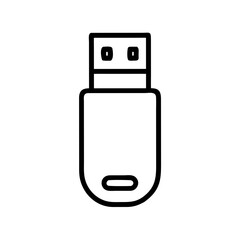 Poster - USB Flash Drive Icon Representing Portable Storage Device, Data Transfer, and External Memory Solution
