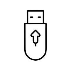 Poster - USB Flash Drive Icon Representing Portable Storage Device, Data Transfer, and External Memory Solution