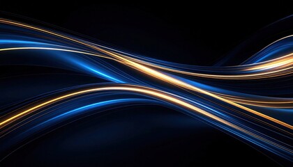 Poster - Abstract Glowing Light Trails Design