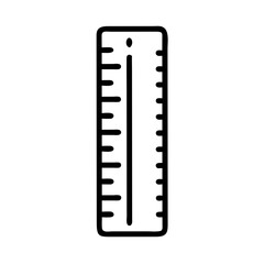 Poster - Vertical Ruler Icon Representing Measurement Tool, Length Indicator, and Precision Scale for Design and Construction