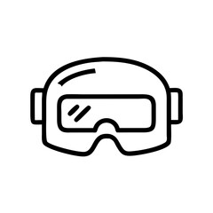 Poster - Virtual Reality Headset Icon Representing Immersive VR Technology, Gaming Experience, and Digital Simulation