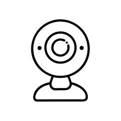 Poster - Webcam Device Icon Representing Digital Camera for Video Calls, Online Streaming, and Remote Communication