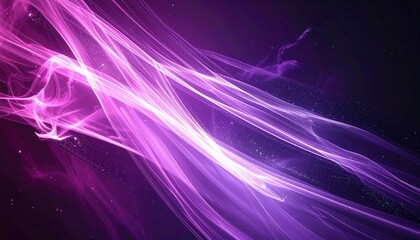 Poster - Abstract Glowing Purple Pink Lines Design