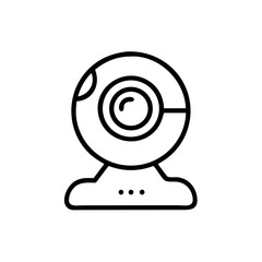 Poster - Webcam Device Icon Representing Digital Camera for Video Calls, Online Streaming, and Remote Communication