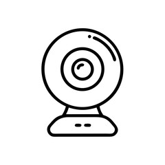 Poster - Webcam Device Icon Representing Digital Camera for Video Calls, Online Streaming, and Remote Communication