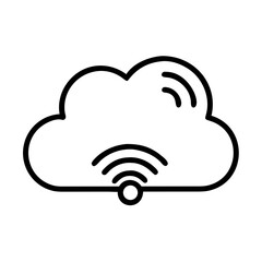 Poster - Wireless Cloud Sync Icon Representing Data Synchronization, Online Backup, and Remote Storage Access