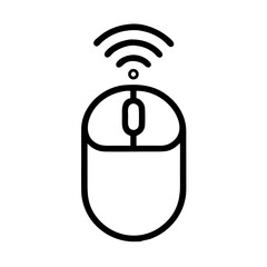 Fototapete - Wireless Mouse Device Icon Representing Computer Peripheral for Cordless Navigation and Digital Interaction