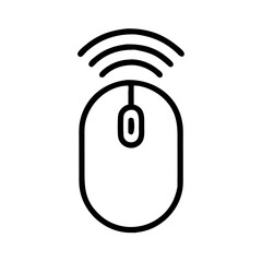 Fototapete - Wireless Mouse Device Icon Representing Computer Peripheral for Cordless Navigation and Digital Interaction