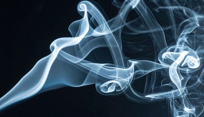 Poster - Abstract Smoke Patterns On Dark Background