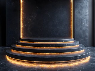 Poster - elegant stage platform for luxury product display