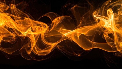 Poster - Abstract Orange and Gold Energy Flow