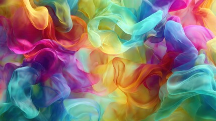 Poster - Colorful Abstract Swirling Patterns with Bright Hues and Soft Textures for Dynamic Background or Design Use