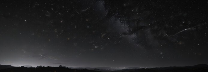 Wall Mural - Vast, inky black sky teeming with countless glittering stars ,  starfield,  celestial body,  stargazing