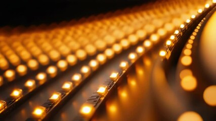 Aufkleber - Close-up view of multiple lights aligned horizontally