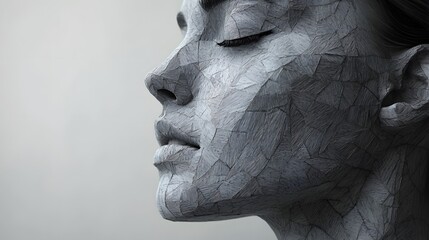 Poster - Abstract geometric minimalist portrait