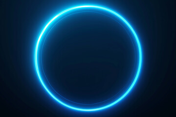 Poster - blue circle with a dark background. The circle is surrounded by a blue glow. The circle is the main focus of the image