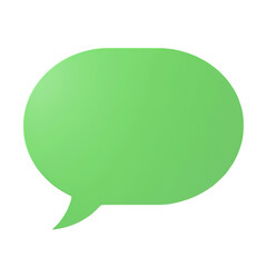 Poster - Isolated lime green speech bubble with a tail  in a simple design isolated on transparent background