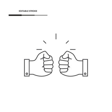 Fist Bump Icon Vector Design.