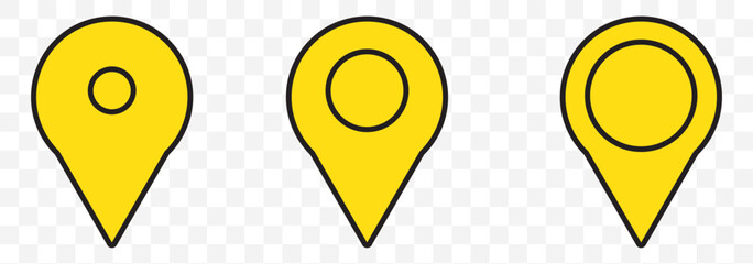 Poster - location pin icon symbol sign isolated on transparent background, map flat vector icons on Transparent Background. EPS 10.