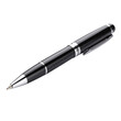 © Md - Elegant Black and Silver Ballpoint Pen, Centered on White Background