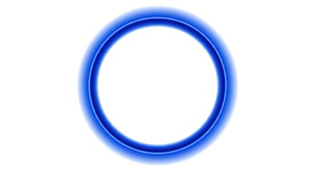 Poster - Blue glowing circle on white background abstract design element simple and clean.