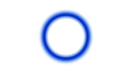 Poster - A blue blurry circle shape isolated on a white background.