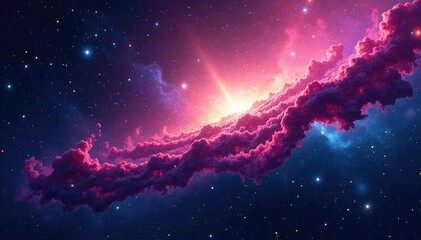 Wall Mural - Stunning nebula in deep space, vibrant colors and cosmic dust , stars, astronomy, astrophysics