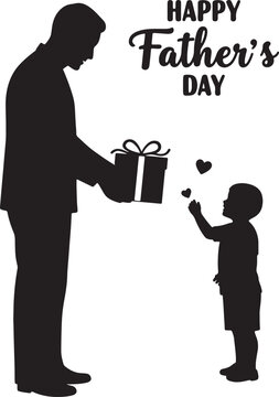 Happy Father's Day 2025 typography vector design