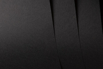 Poster - Elegant black designer paper with a minimalistic matte finish. Geometric abstract pattern with chic,