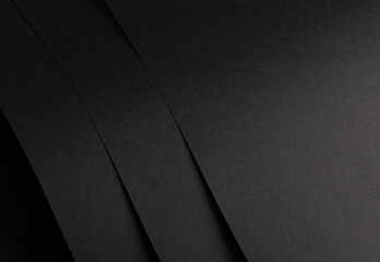 Poster - Premium black paper texture with a matte finish. Dark, minimalistic geometric pattern with simple