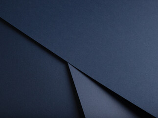 Fototapete - Premium dark blue paper texture with a matte finish. Elegant, minimalistic geometric pattern with