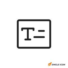Poster - text icon vector illustration. text symbol isolated on white background