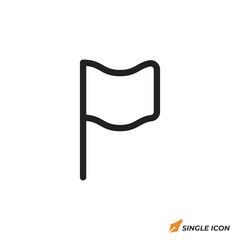Poster - flag icon vector illustration. flag symbol isolated on white background