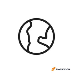 Leinwandbilder - earth icon vector illustration. earth symbol isolated on white background