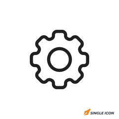 Poster - gear icon vector illustration. gear symbol isolated on white background