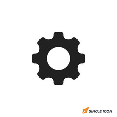 Poster - gear icon vector illustration. gear symbol isolated on white background