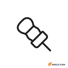 Poster - push pin icon vector illustration. push pin symbol isolated on white background