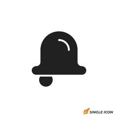 Leinwandbilder - bell icon vector illustration. bell symbol isolated on white background